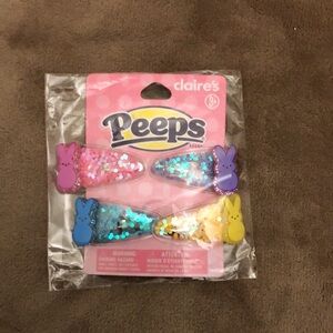 Claire’s Peeps bunny hair clips